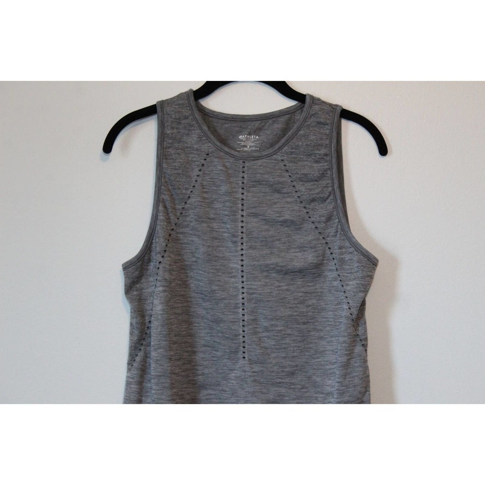 ✨2/$20 Athleta Foothill Athletic Perforated Tank Top Gray Size Small H14500 - Picture 4 of 11